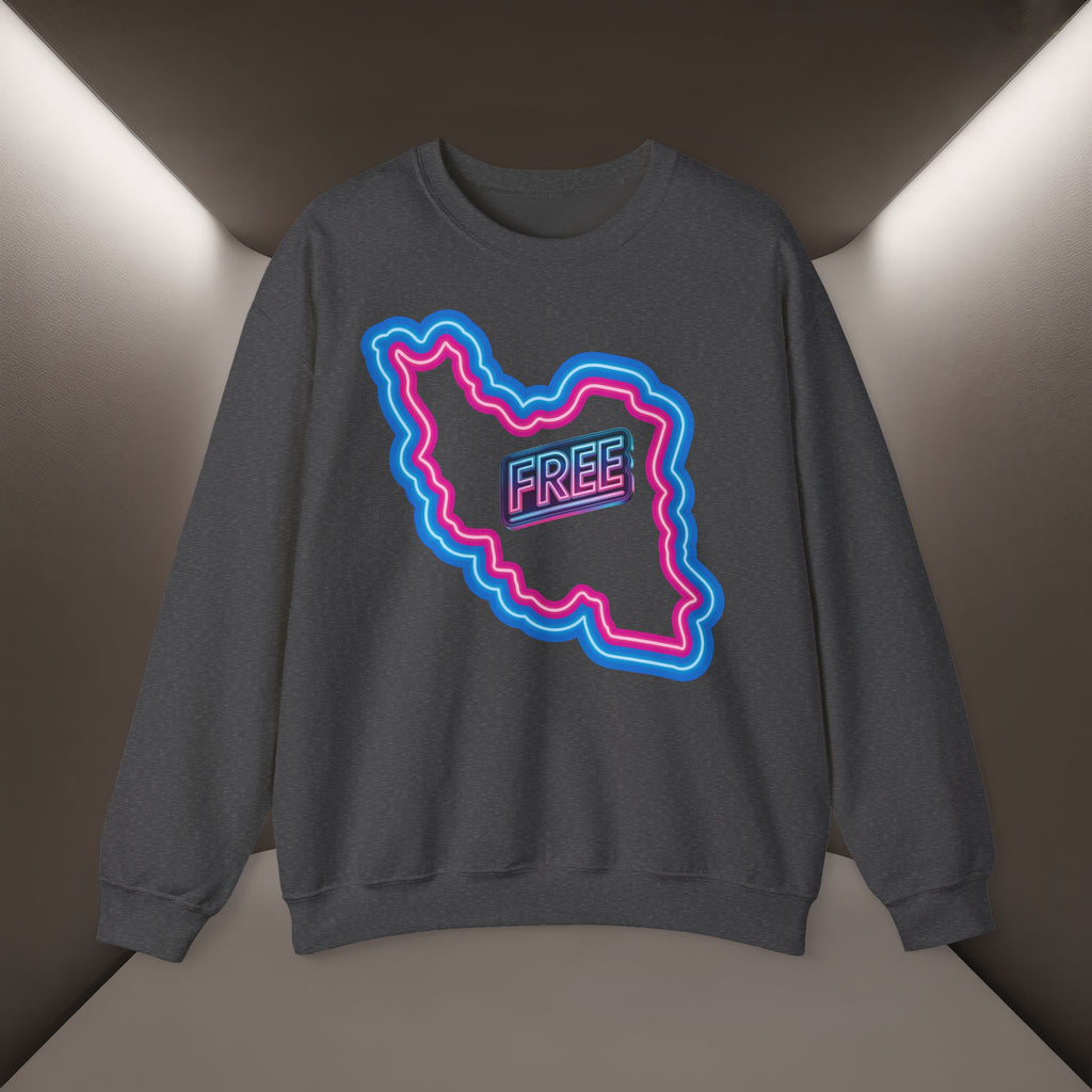 Free Iran Sweatshirt — Neon design - Premium Quality