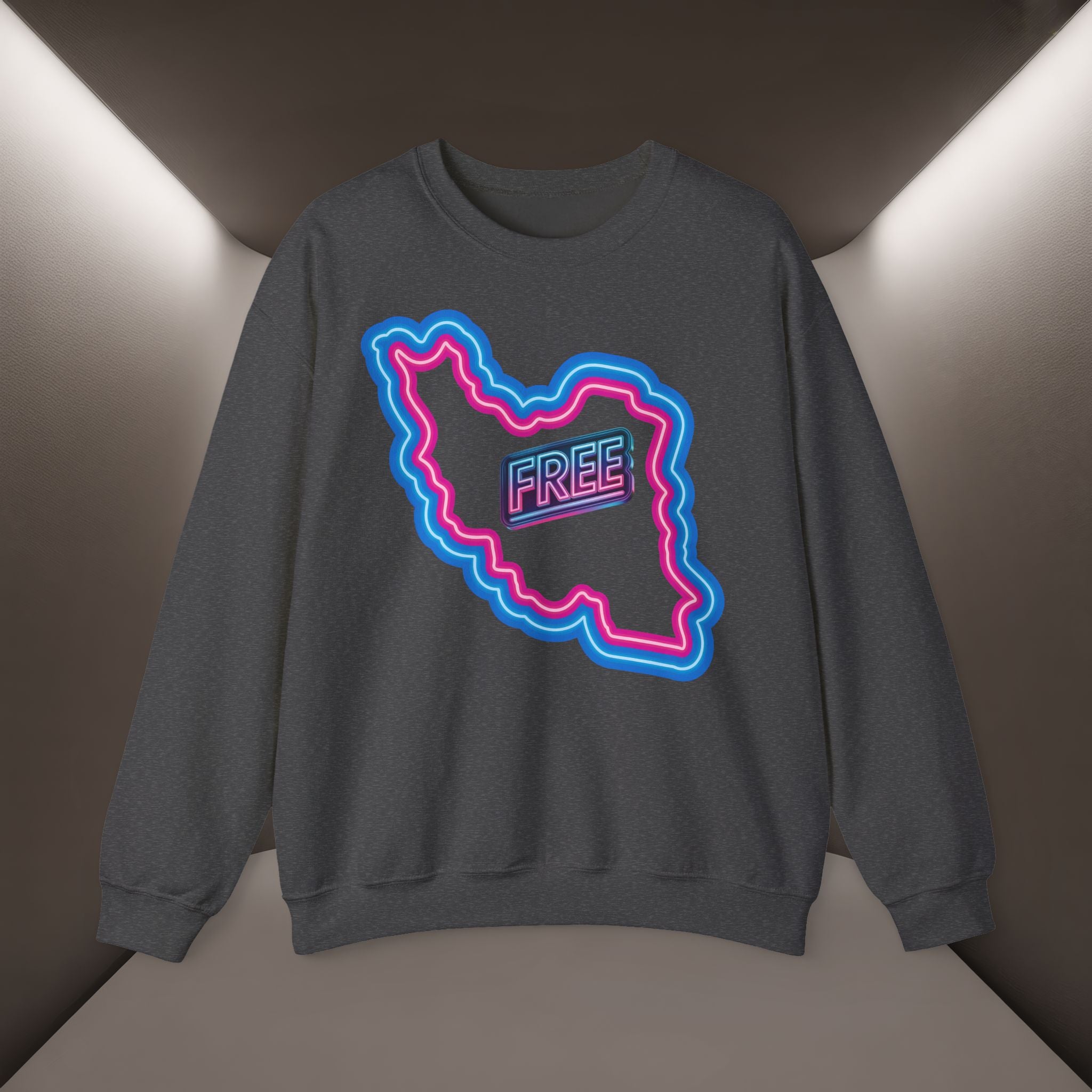 Free Iran Sweatshirt — Neon design - Premium Quality