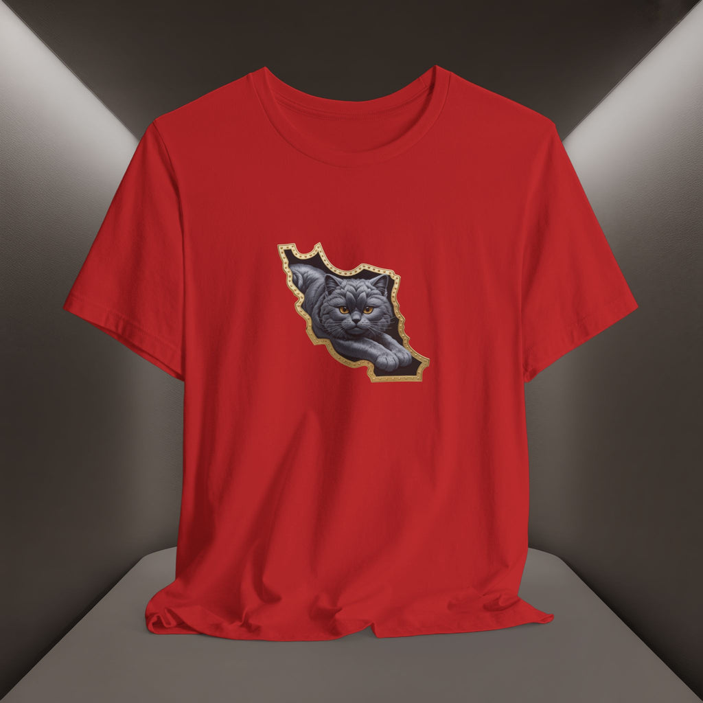 Persian Cat in a Persian Map Graphic design- unisex T-shirt- Premium quality