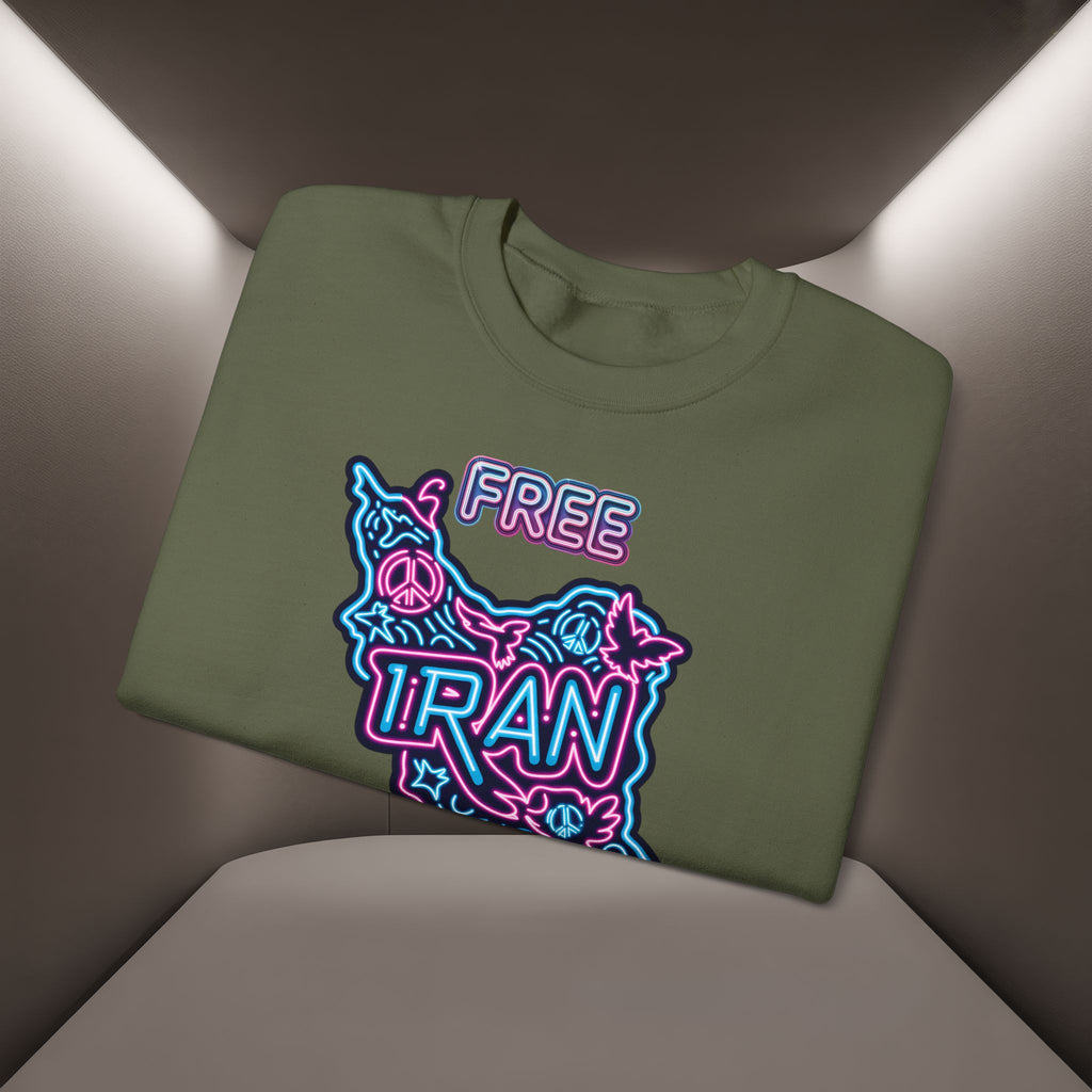 Free Iran Sweatshirt – Neon design, Premium Quality