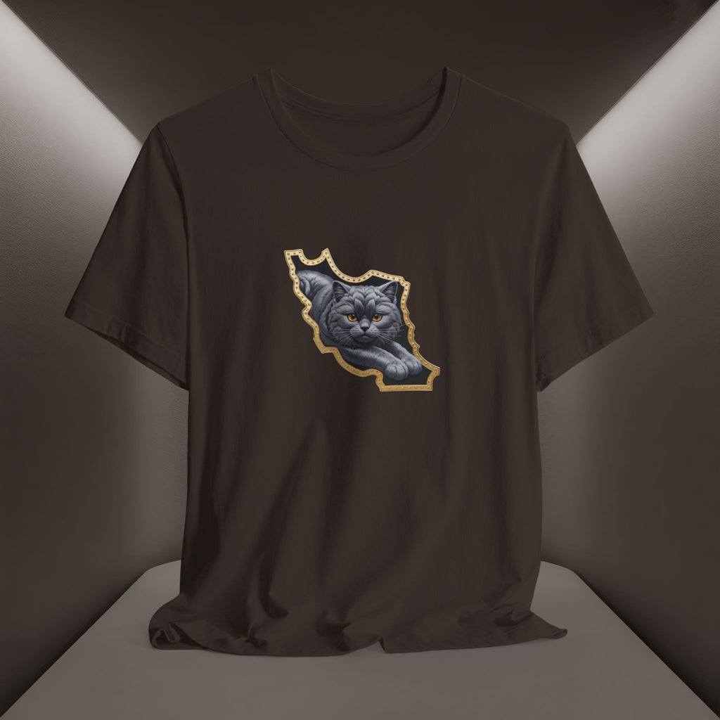 Persian Cat in a Persian Map Graphic design- unisex T-shirt- Premium quality
