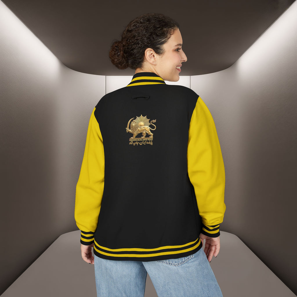"Payande Iran JAVID SHAH" embroidered JACKET — PERSIAN VIBEY STYLE JACKET ( Goldoozi)