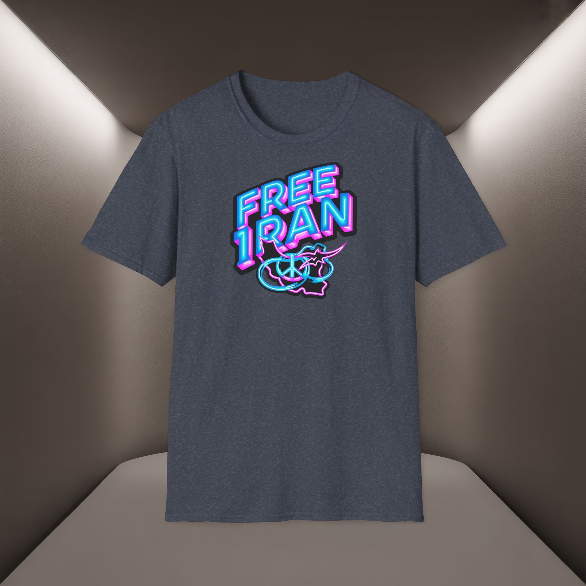 Free Iran T-Shirt — Neon design, Premium Quality