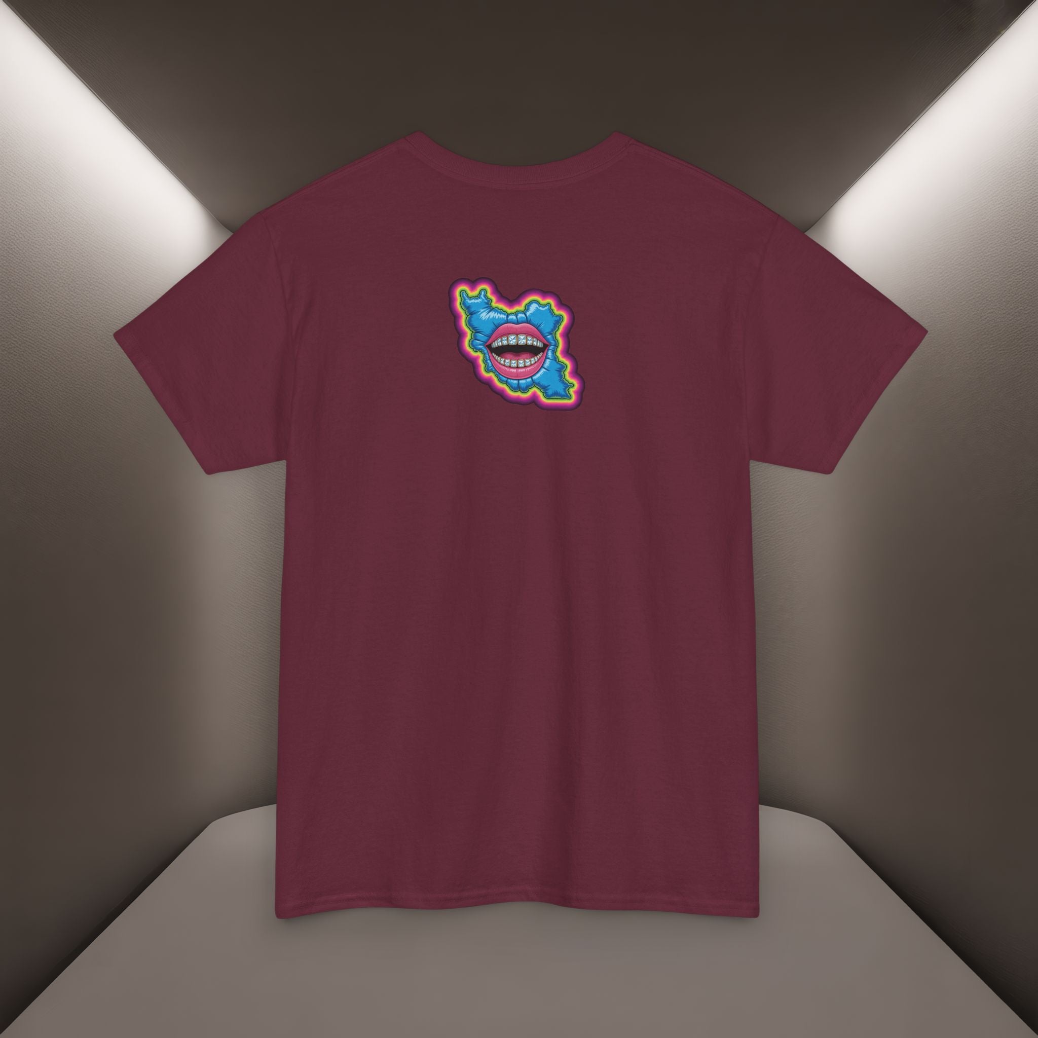 Neon Skull in Iran's map shape T-Shirt — Premium Quality