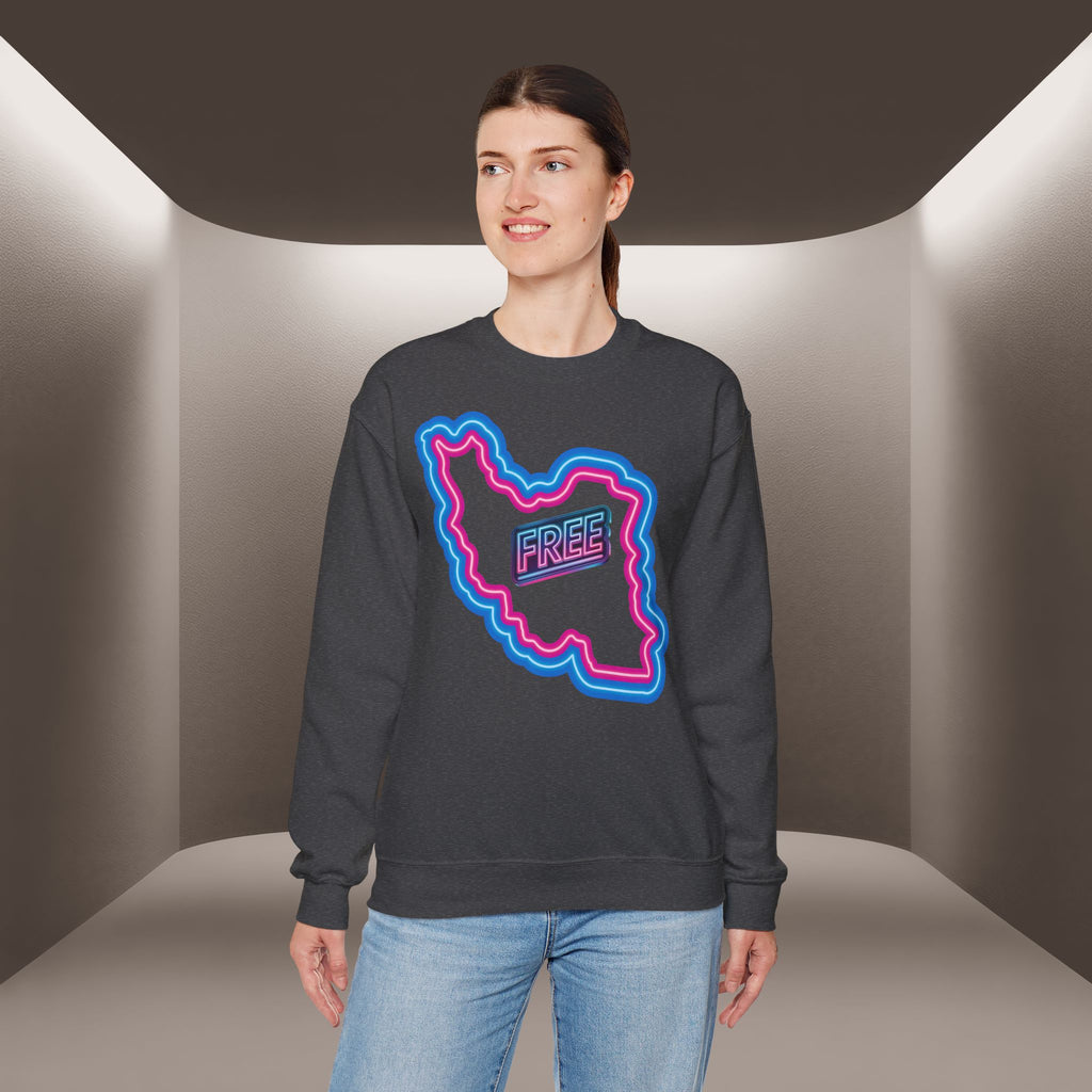 Free Iran Sweatshirt — Neon design - Premium Quality