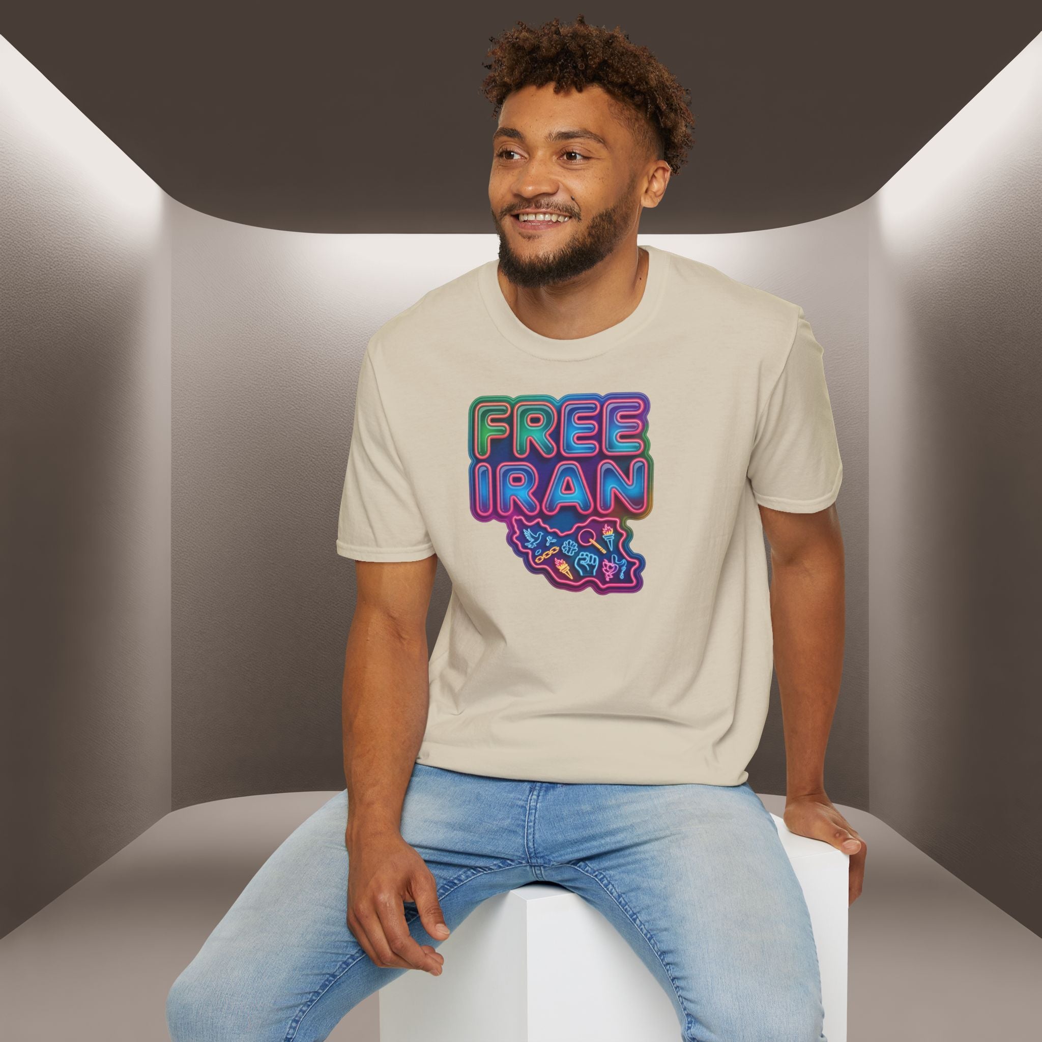 Free Iran T-Shirt — Neon Style, Premium Quality