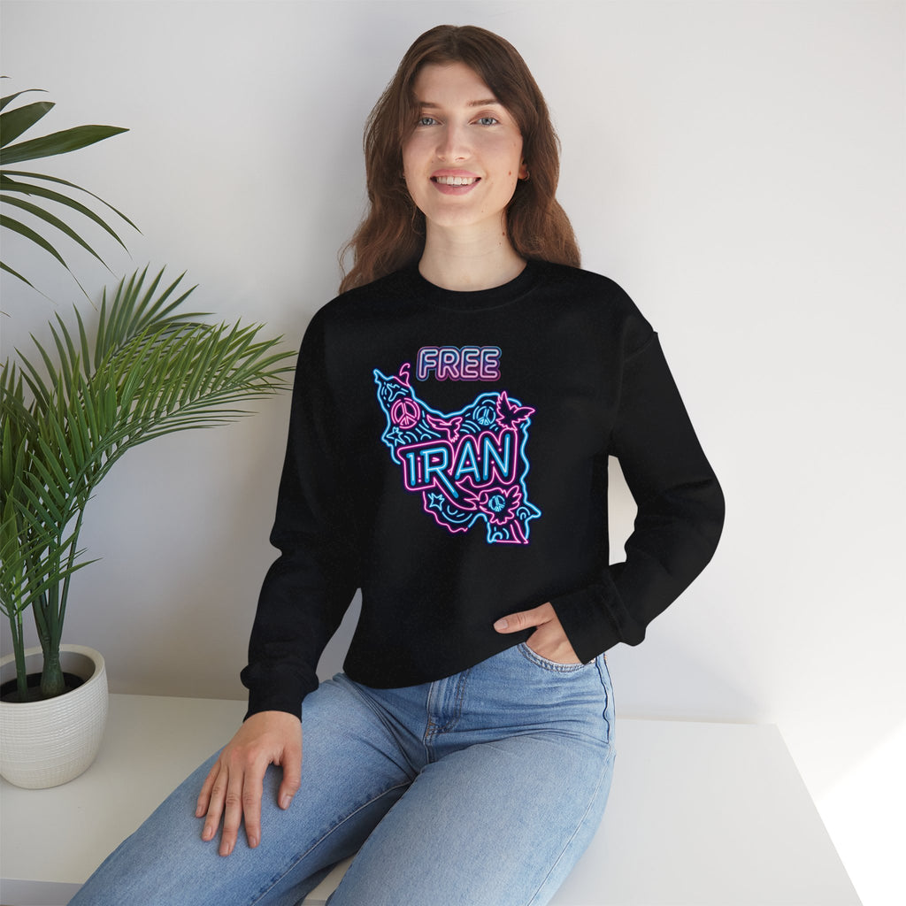 Free Iran Sweatshirt – Neon design, Premium Quality