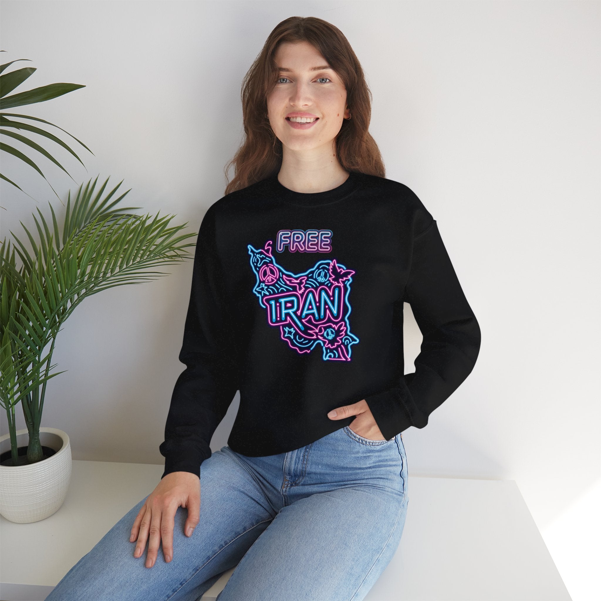 Free Iran Sweatshirt – Neon design, Premium Quality