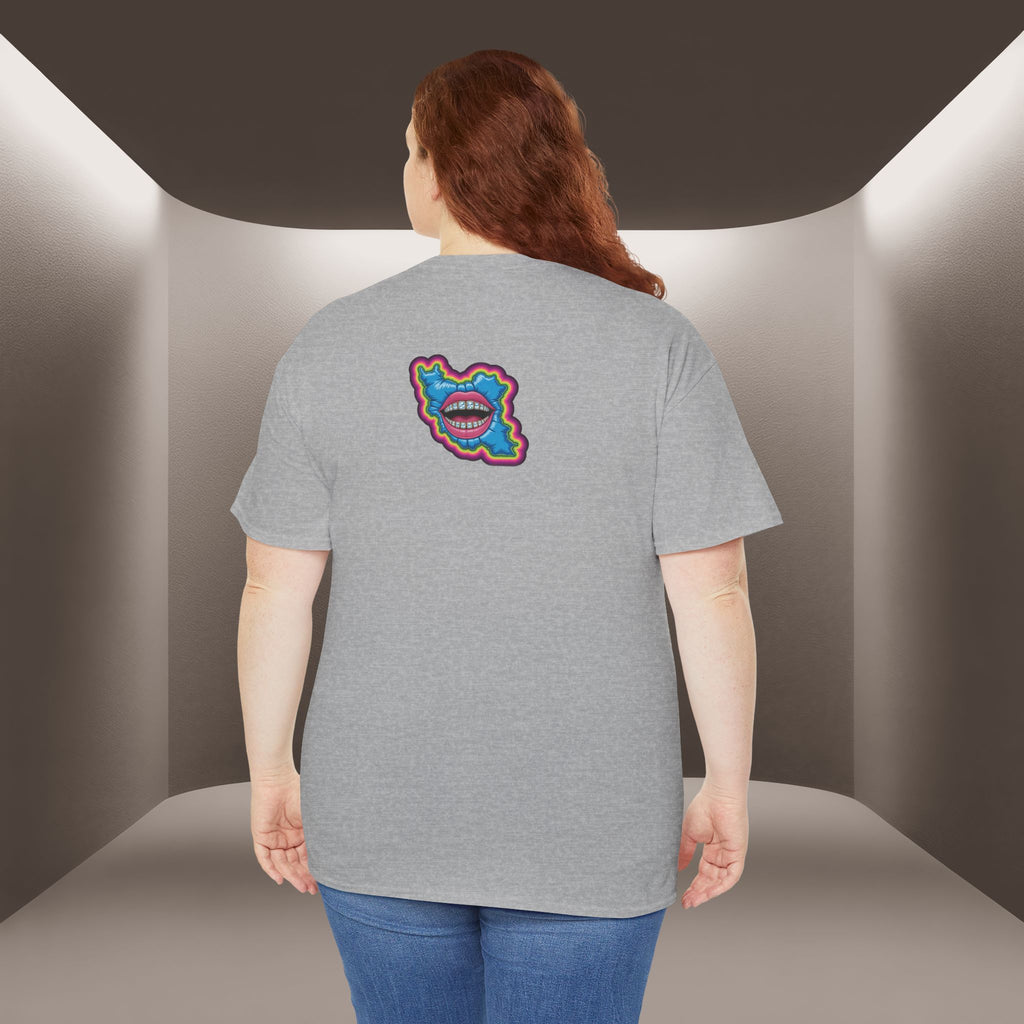 Neon Skull in Iran's map shape T-Shirt — Premium Quality