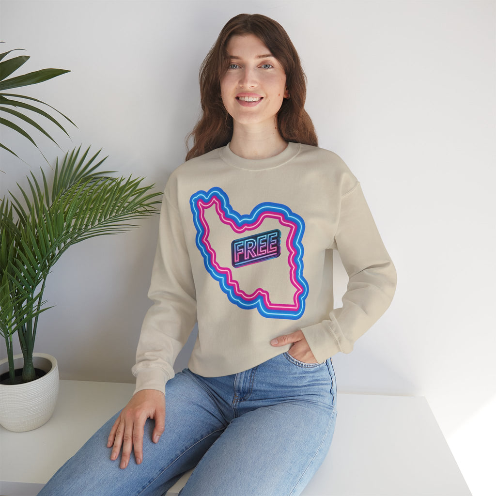 Free Iran Sweatshirt — Neon design - Premium Quality