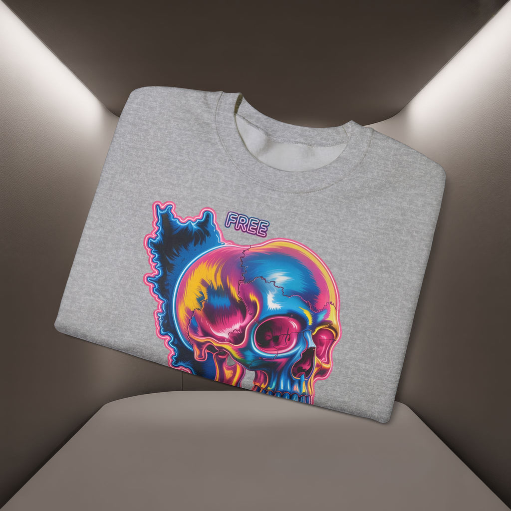 Skull in Iran's map shape Sweatshirt-Unisex, Premium Quality