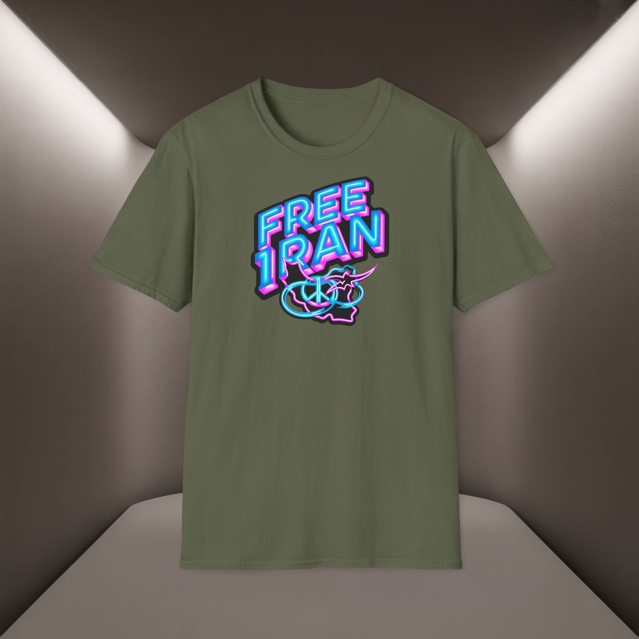 Free Iran T-Shirt — Neon design, Premium Quality