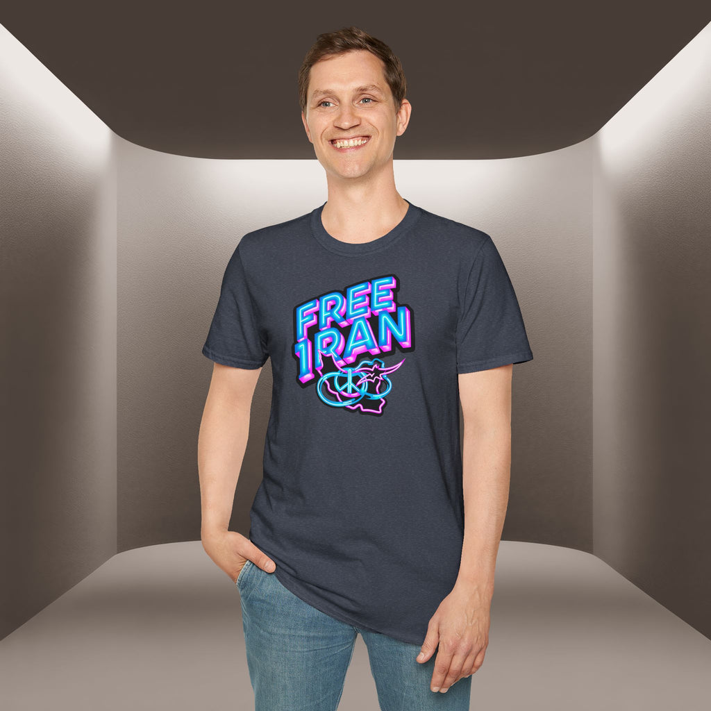 Free Iran T-Shirt — Neon design, Premium Quality