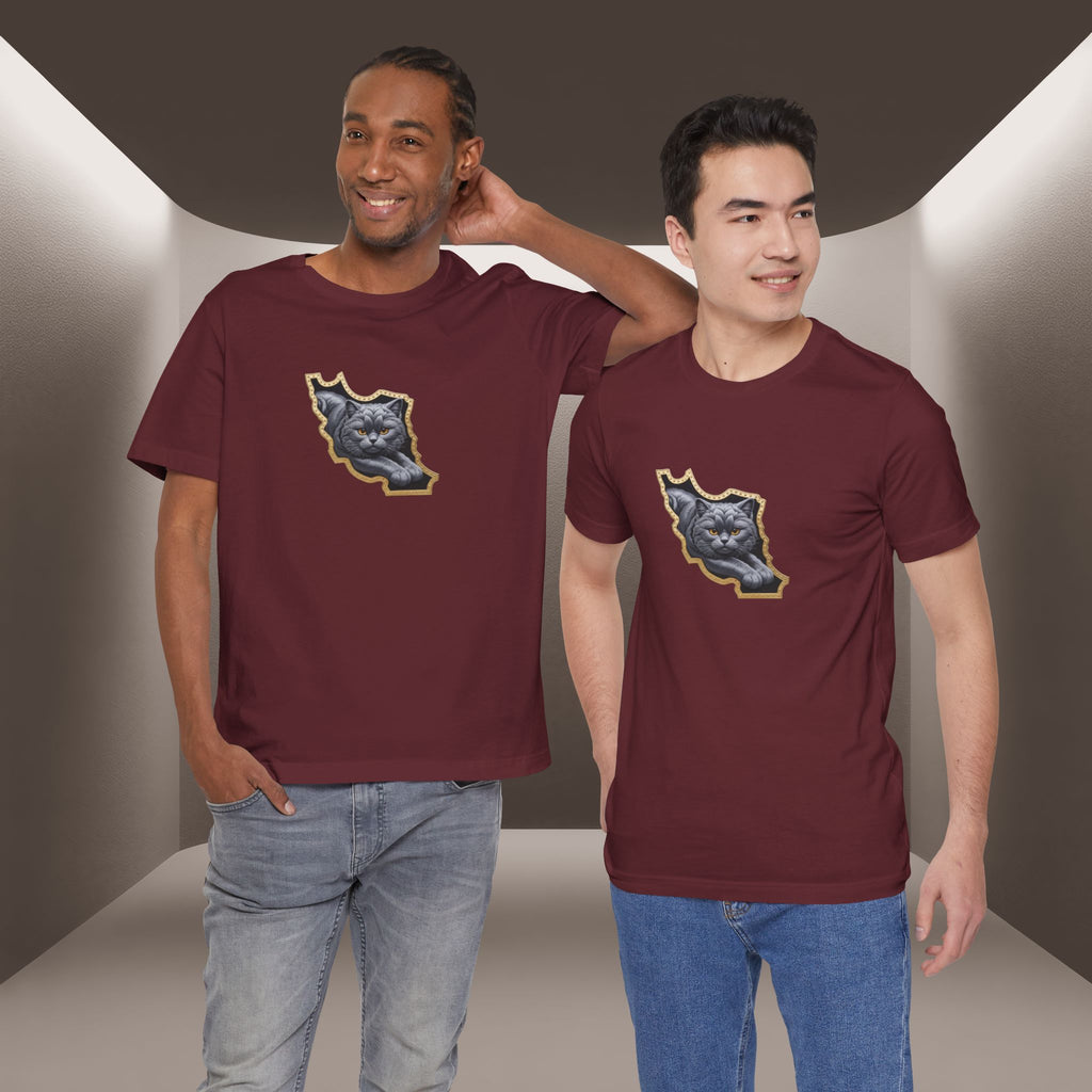 Persian Cat in a Persian Map Graphic design- unisex T-shirt- Premium quality