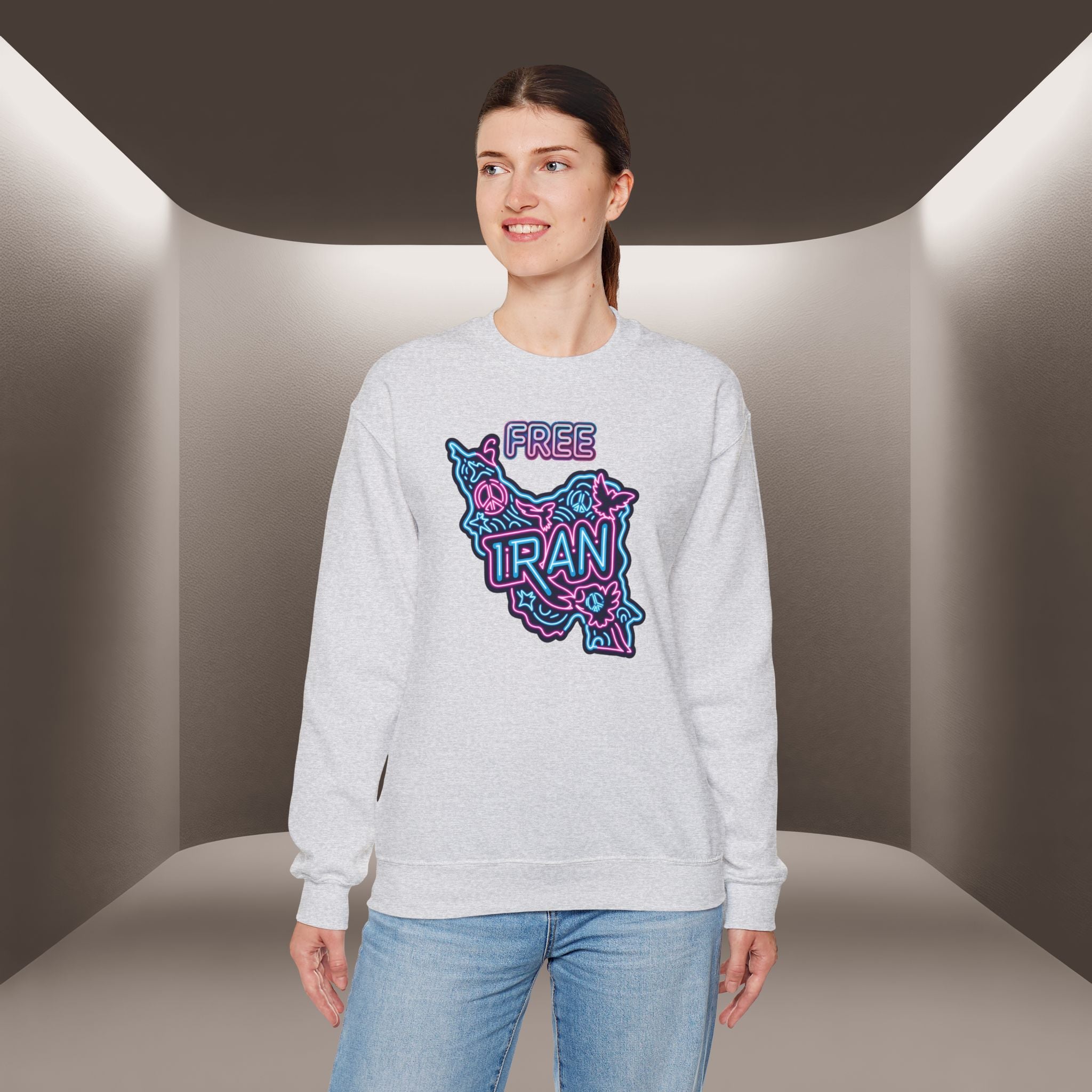 Free Iran Sweatshirt – Neon design, Premium Quality