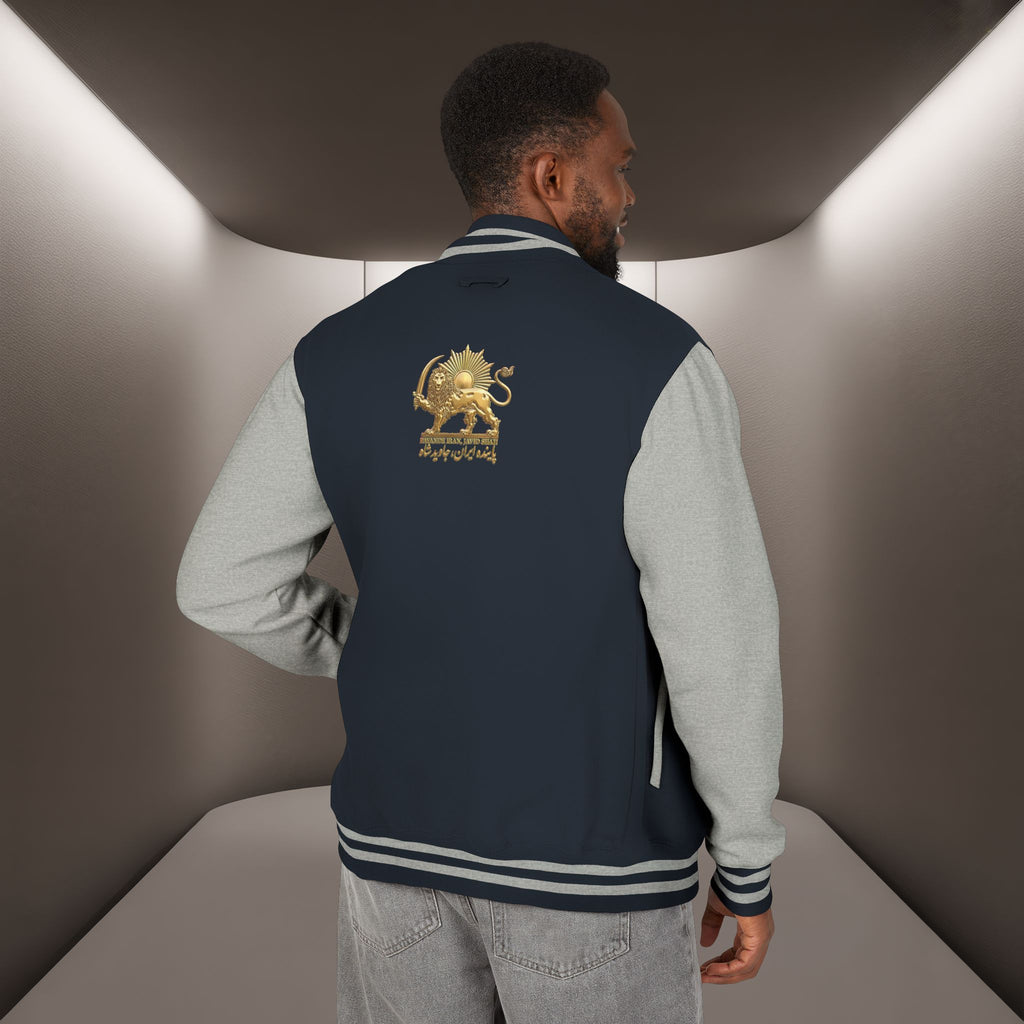 "Payande Iran JAVID SHAH" embroidered JACKET — PERSIAN VIBEY STYLE JACKET ( Goldoozi)