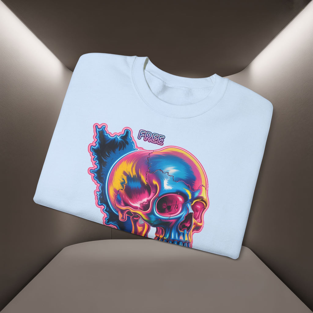 Skull in Iran's map shape Sweatshirt-Unisex, Premium Quality