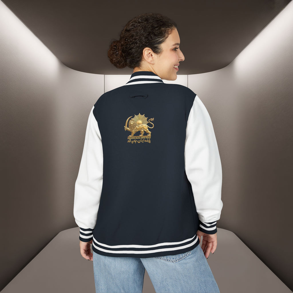 "Payande Iran JAVID SHAH" embroidered JACKET — PERSIAN VIBEY STYLE JACKET ( Goldoozi)