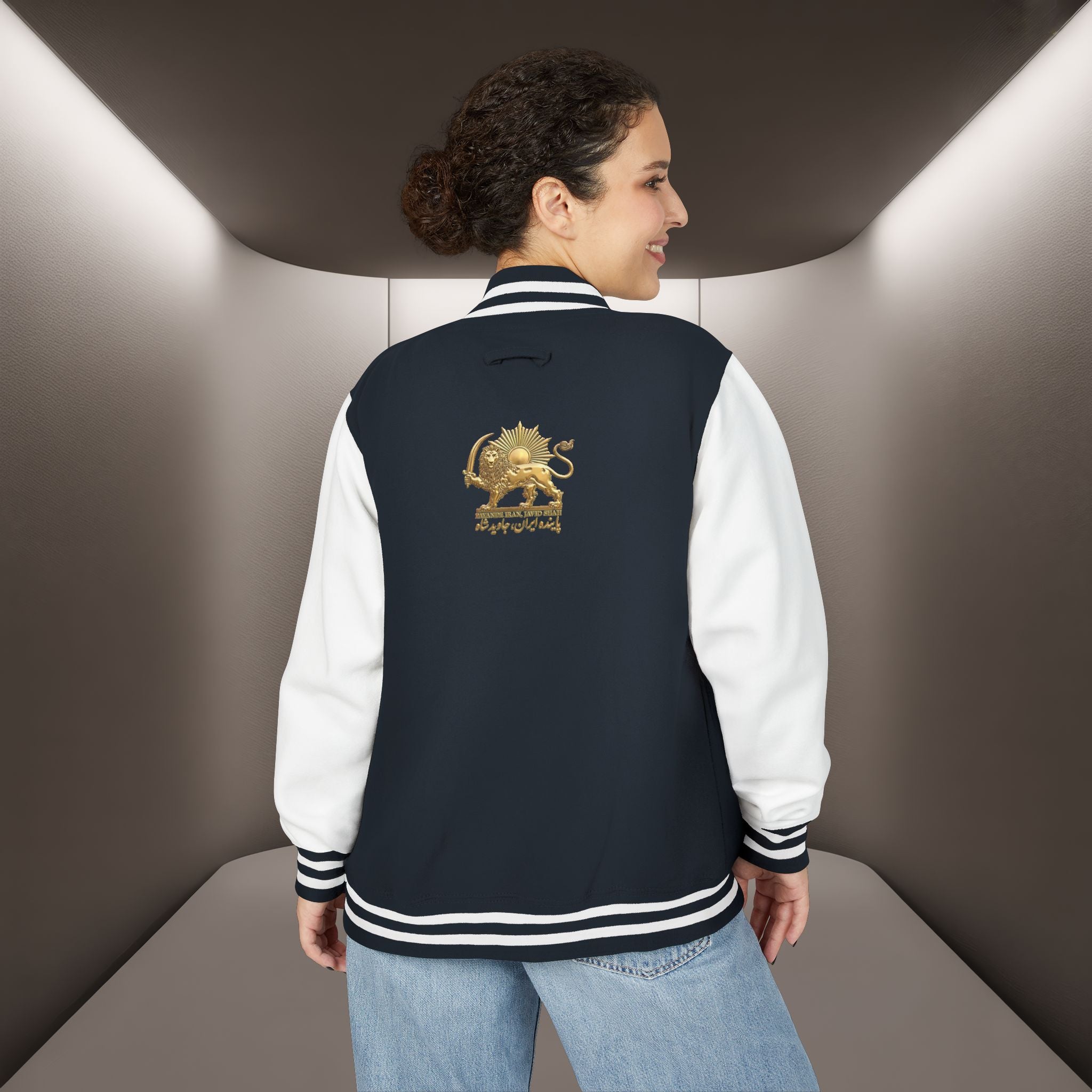 "Payande Iran JAVID SHAH" embroidered JACKET — PERSIAN VIBEY STYLE JACKET ( Goldoozi)