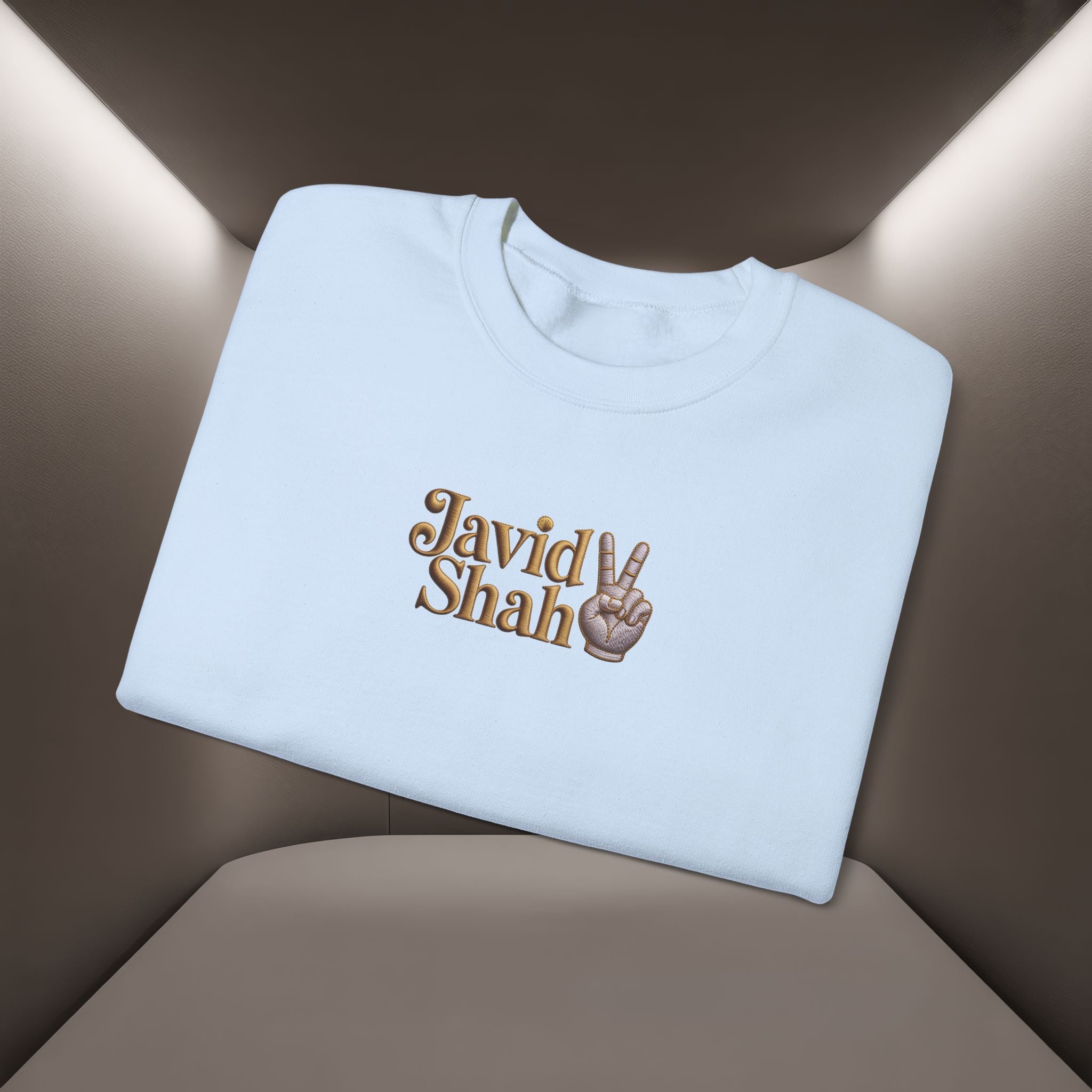 Javid Shah Peace Sign printed Sweatshirt — Vintage Script Logo Crewneck
