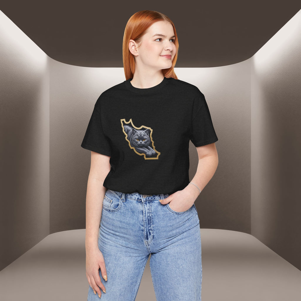 Persian Cat in a Persian Map Graphic design- unisex T-shirt- Premium quality