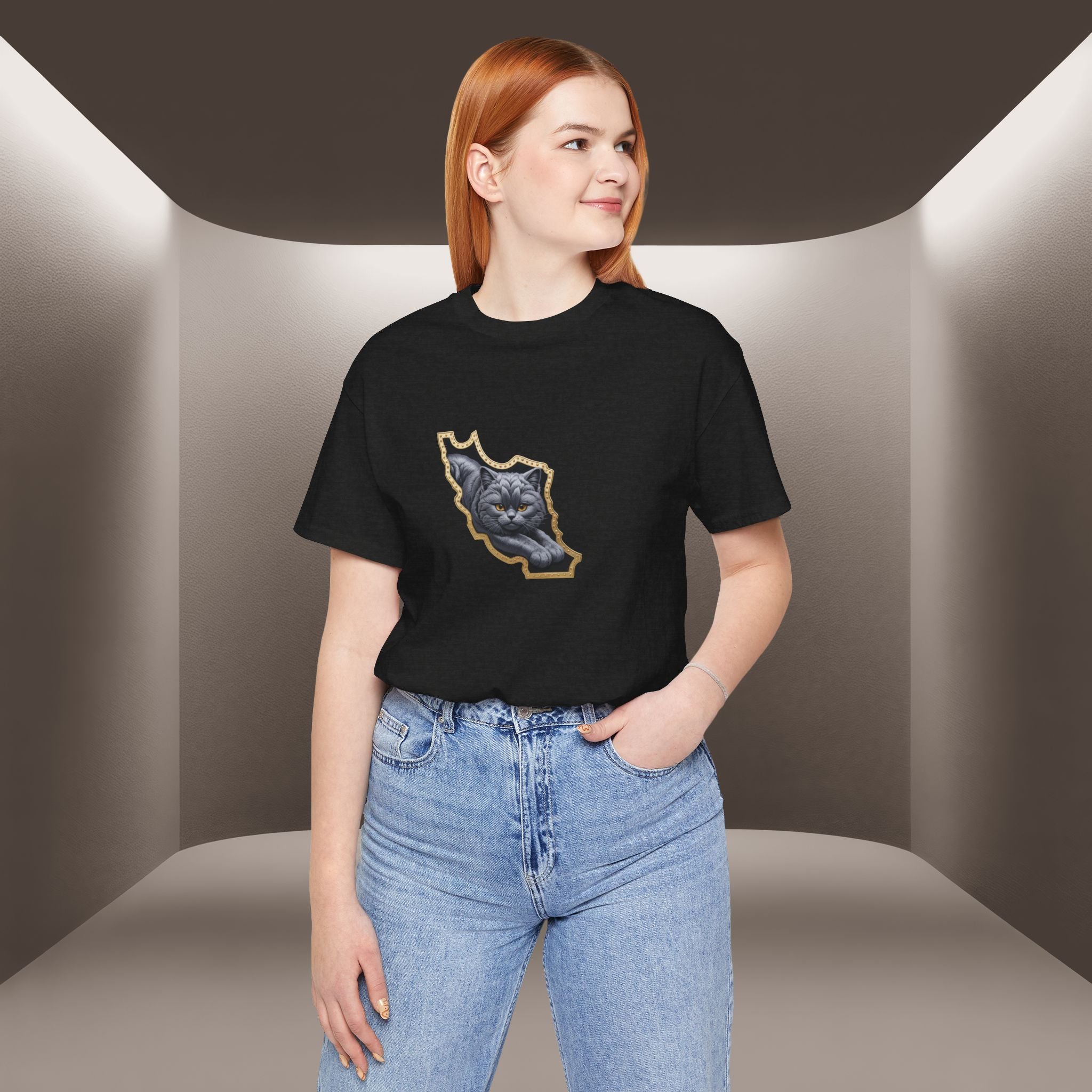 Persian Cat in a Persian Map Graphic design- unisex T-shirt- Premium quality