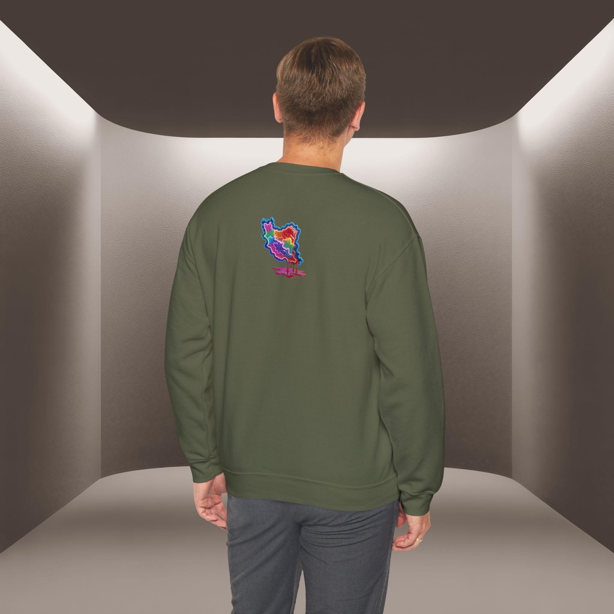 Skull in Iran's map shape Sweatshirt-Unisex, Premium Quality
