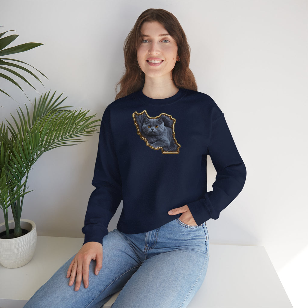 Persian cat & Persian Map Graphic Design Unisex Sweatshirt — Premium quality