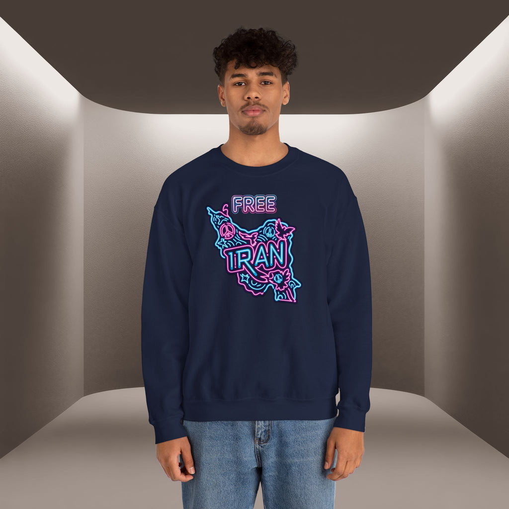 Free Iran Sweatshirt – Neon design, Premium Quality