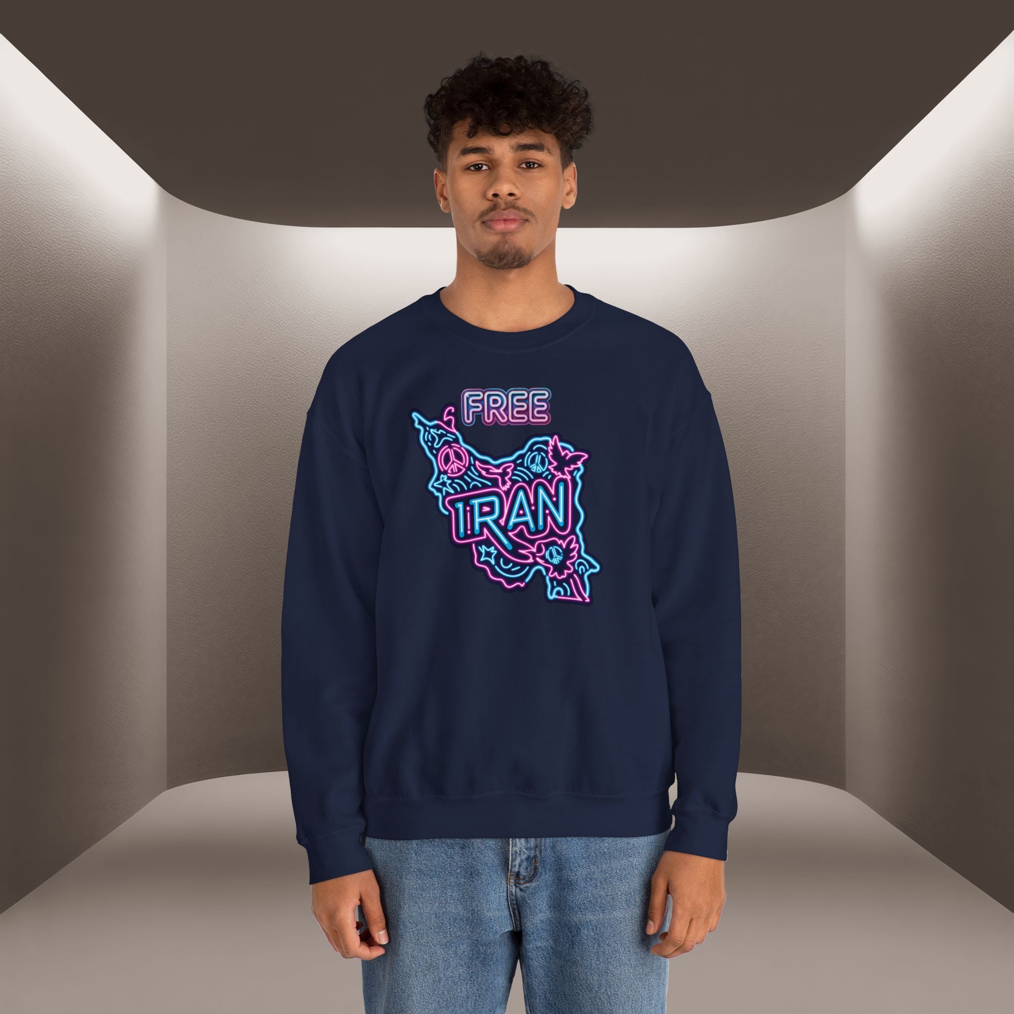 Free Iran Sweatshirt – Neon design, Premium Quality