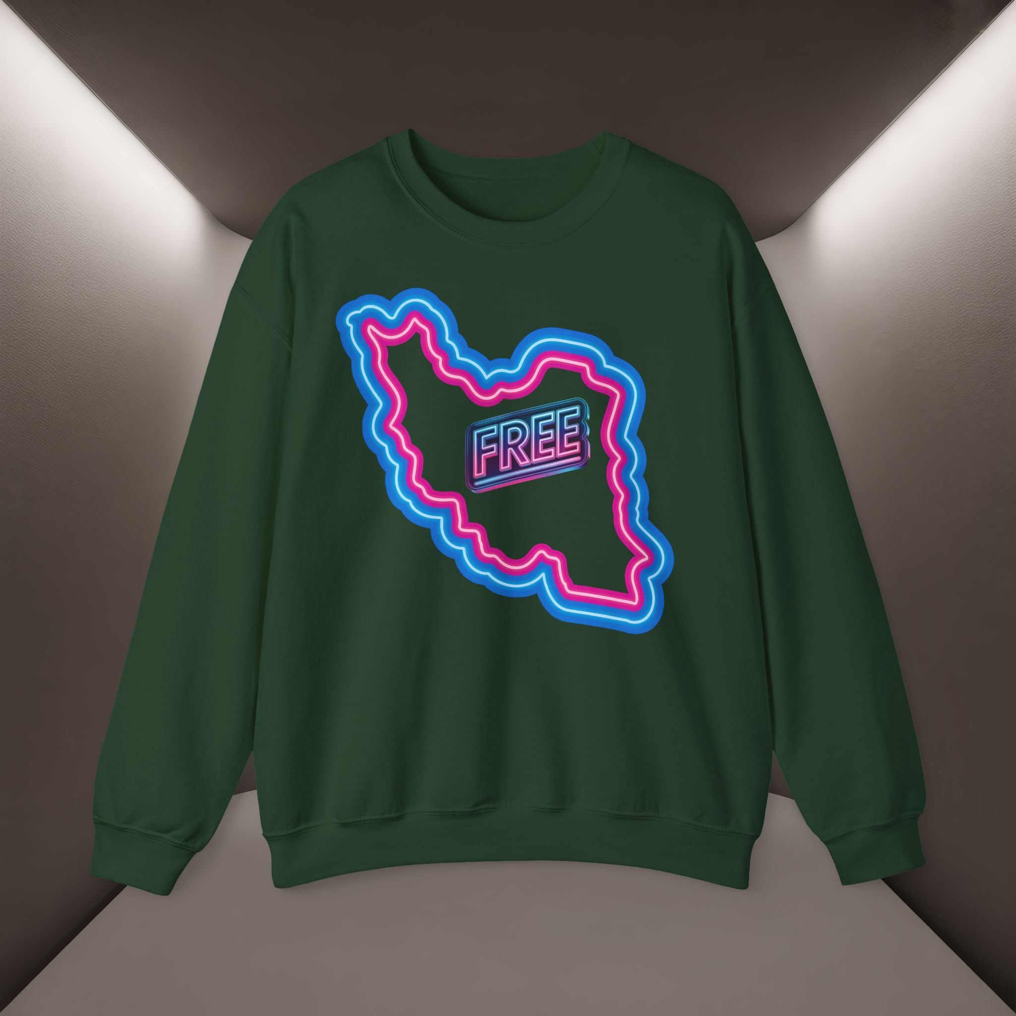 Free Iran Sweatshirt — Neon design - Premium Quality