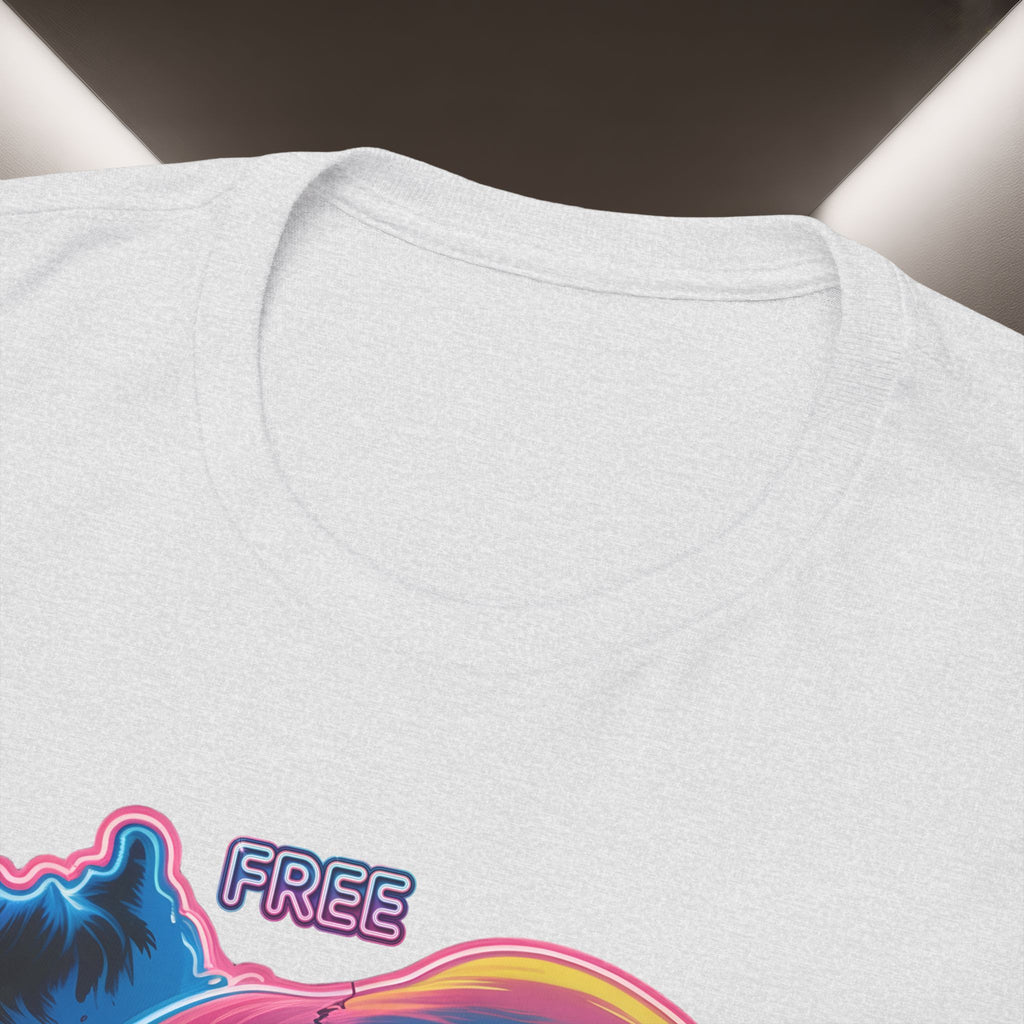 Neon Skull in Iran's map shape T-Shirt — Premium Quality
