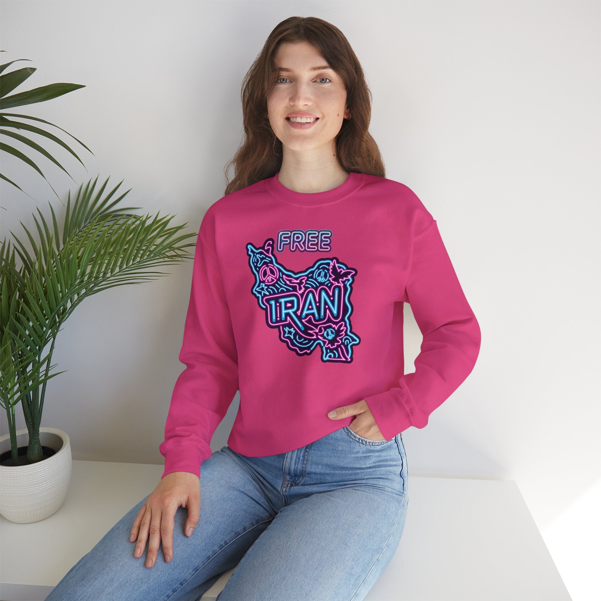 Free Iran Sweatshirt – Neon design, Premium Quality