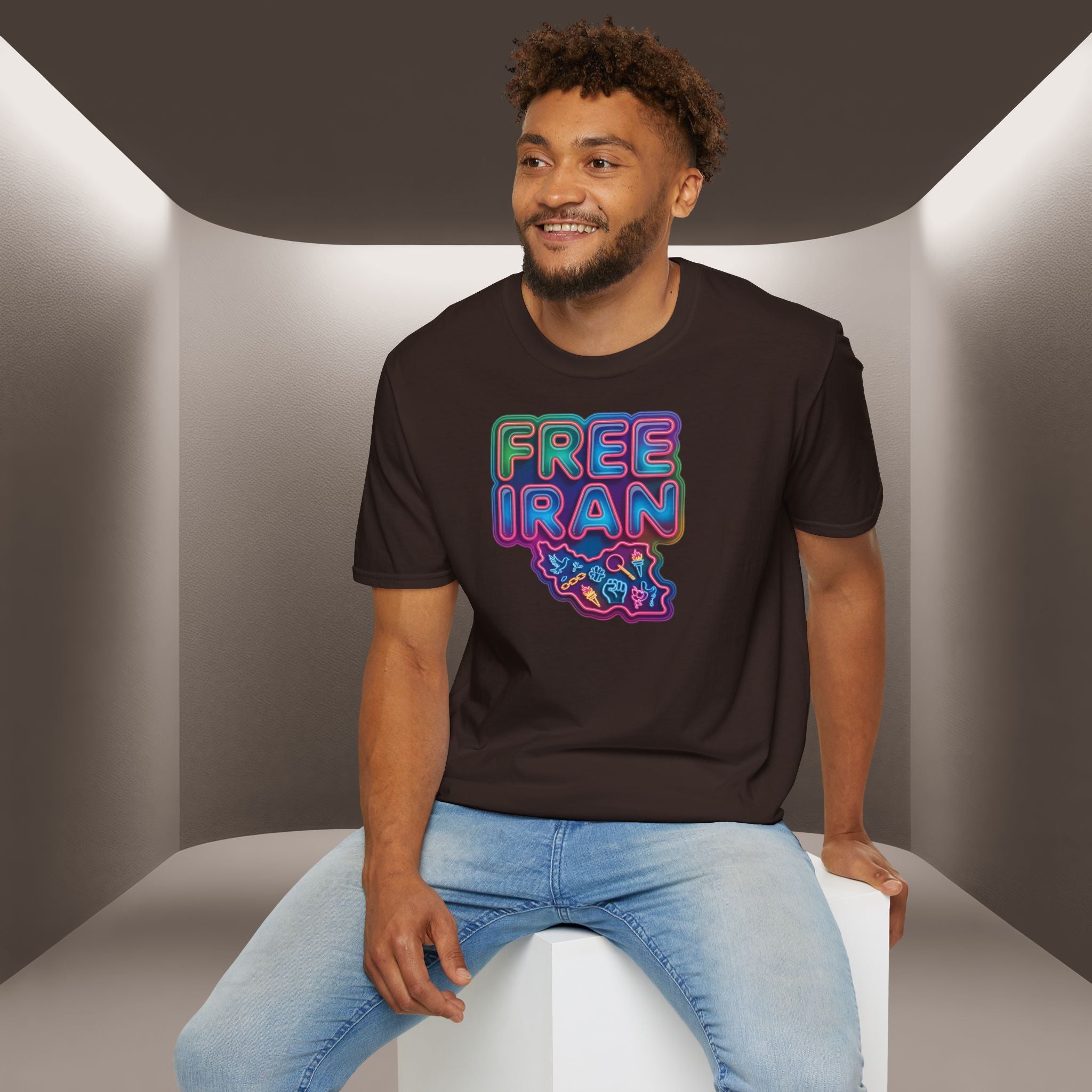 Free Iran T-Shirt — Neon Style, Premium Quality