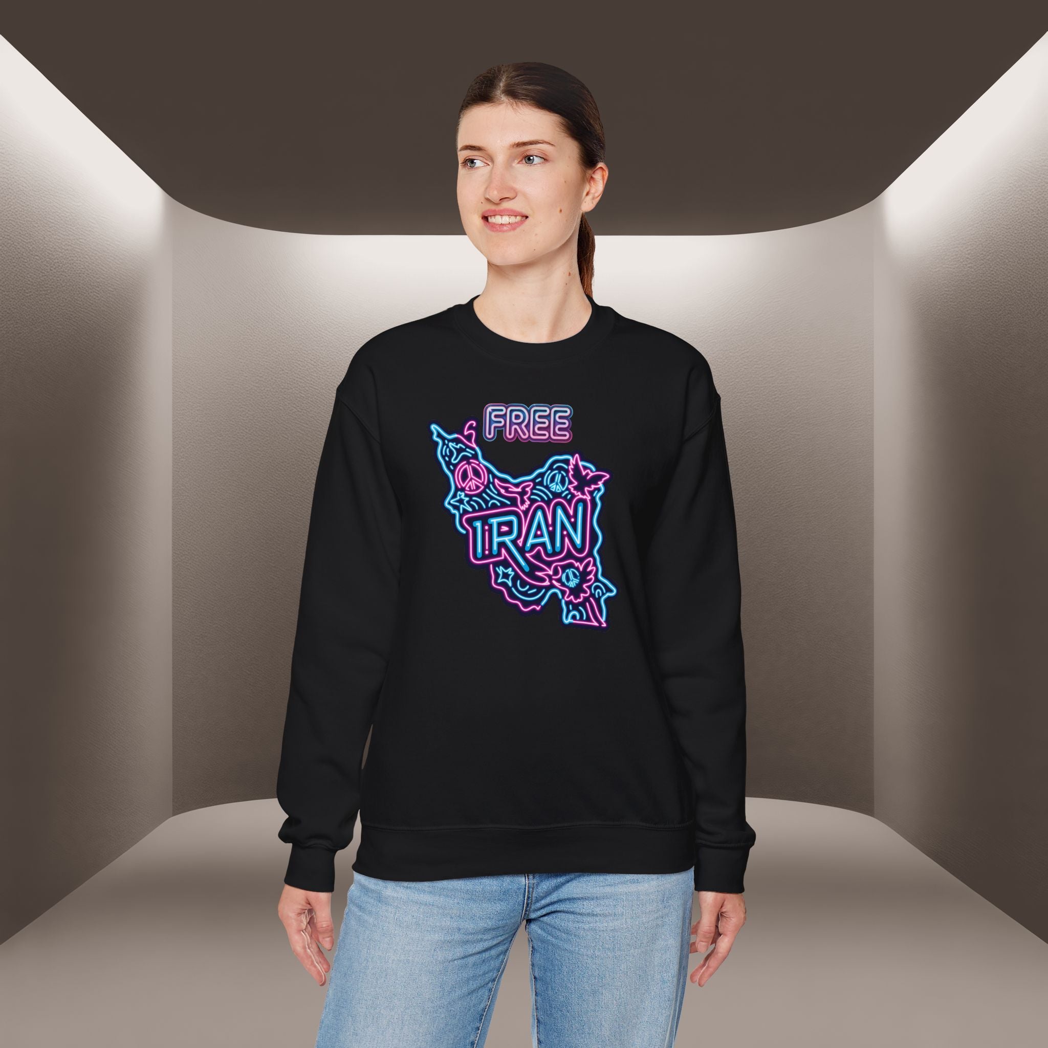 Free Iran Sweatshirt – Neon design, Premium Quality