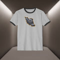 Persian Cat in a Persian Map Unisex Cotton Ringer T-Shirt - Premium quality