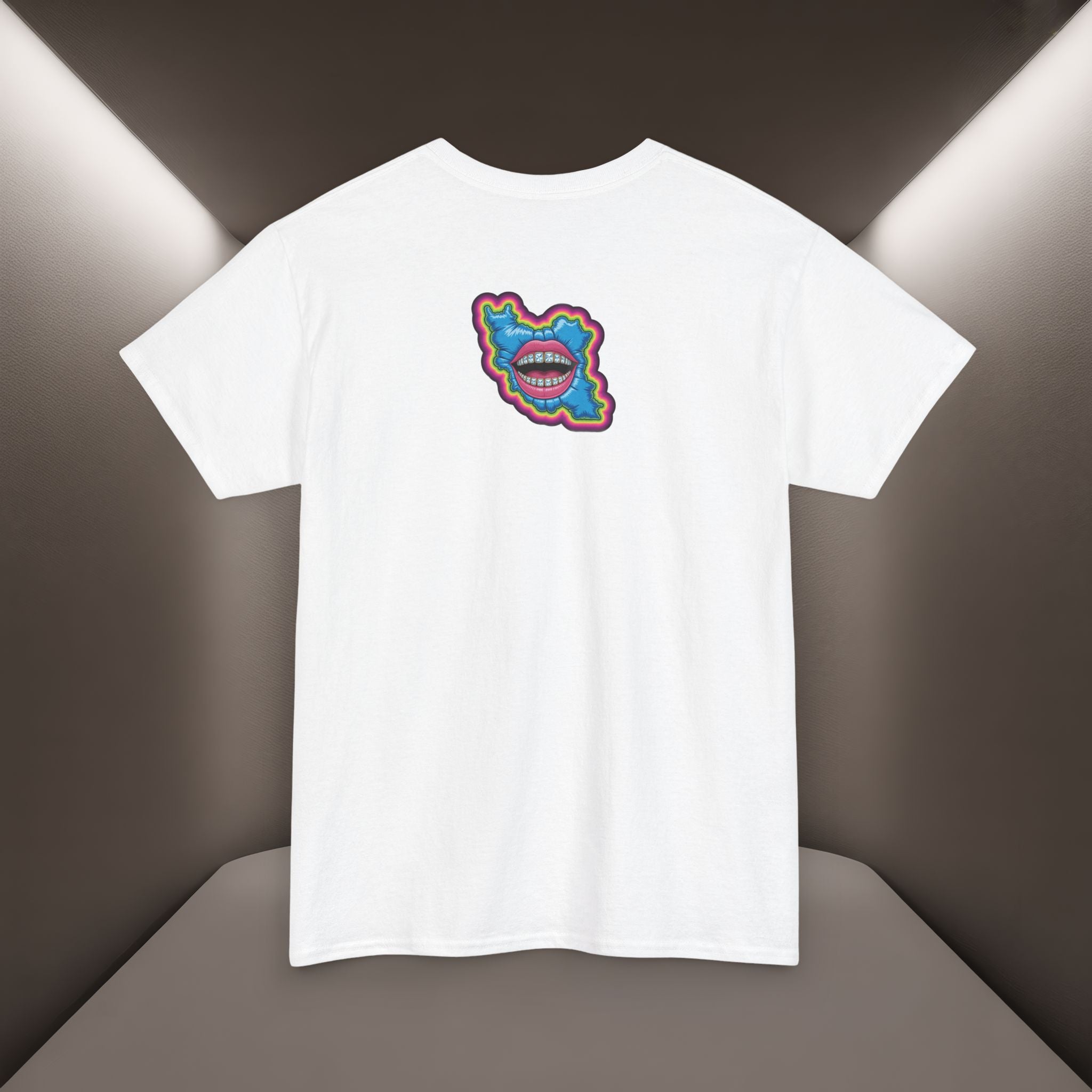 Neon Skull in Iran's map shape T-Shirt — Premium Quality