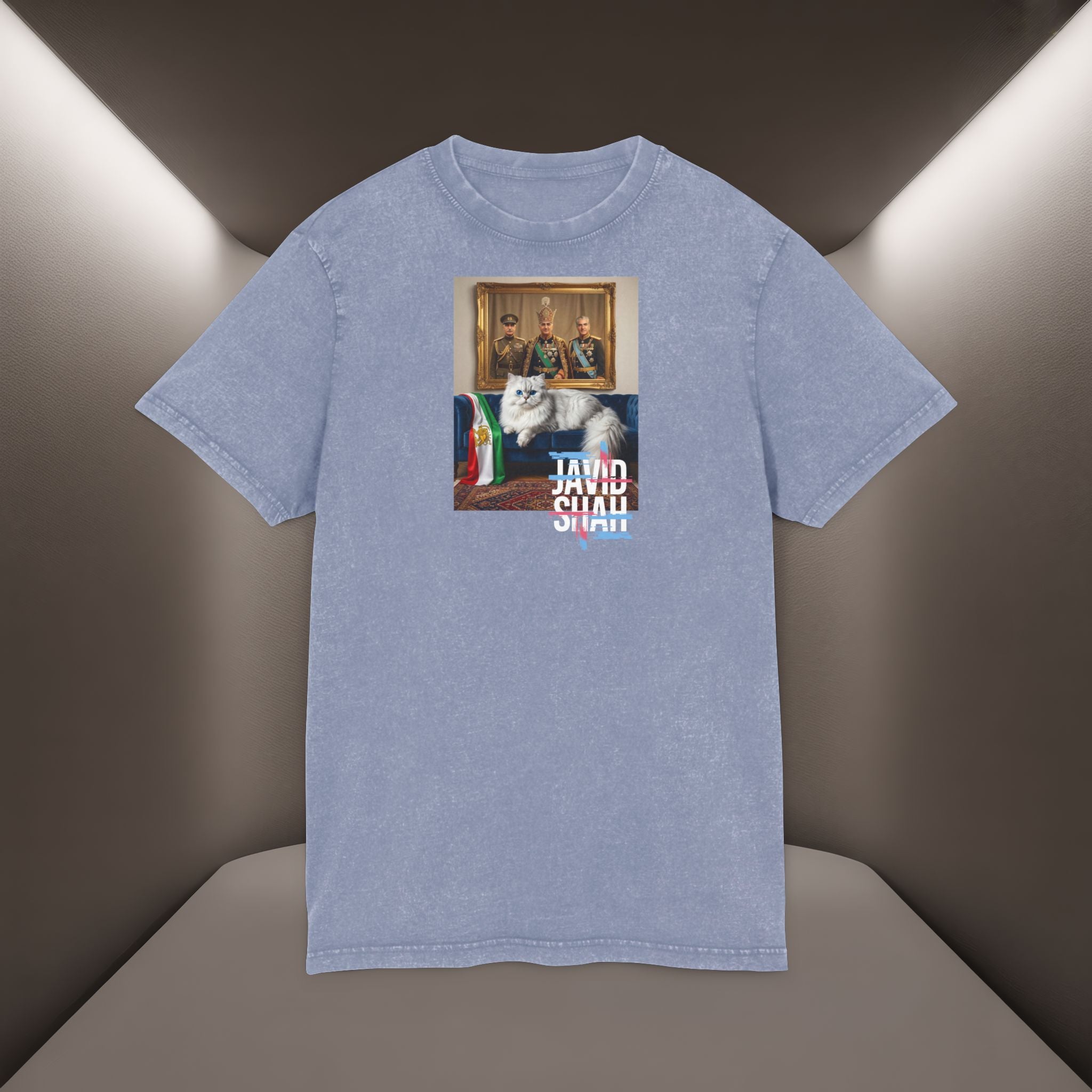 Javid Shah Acid-Wash T-Shirt— Persian Cat T-Shirt
