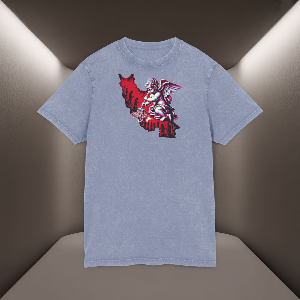 Iran's map Conceptual tshirt- Acid Wash Tee