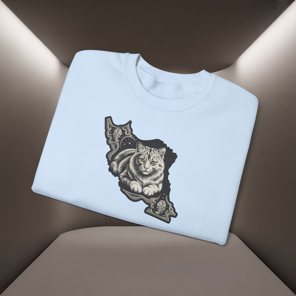 Persian Cat in a Persian Map design- unisex sweatshirt- Premium quality