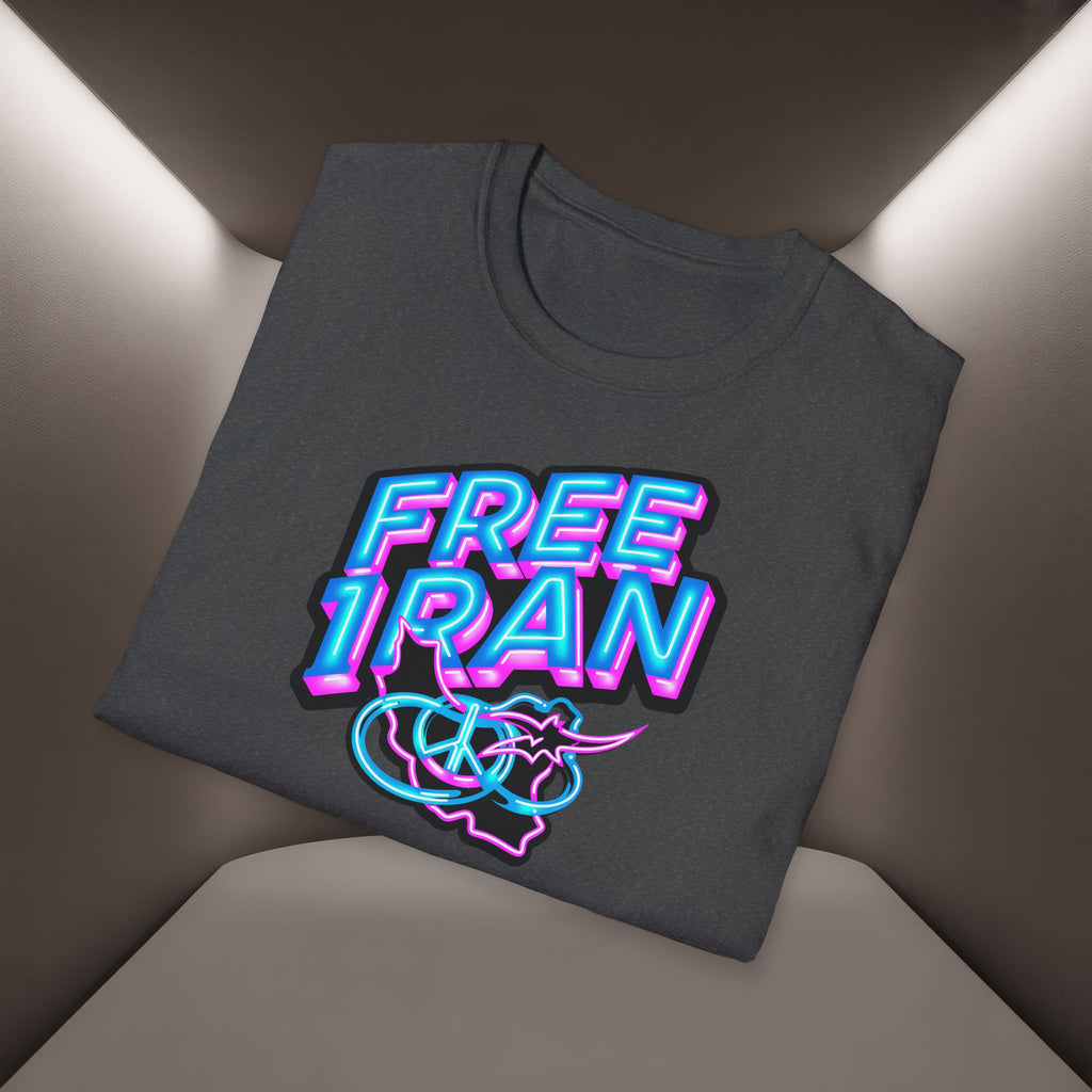 Free Iran T-Shirt — Neon design, Premium Quality
