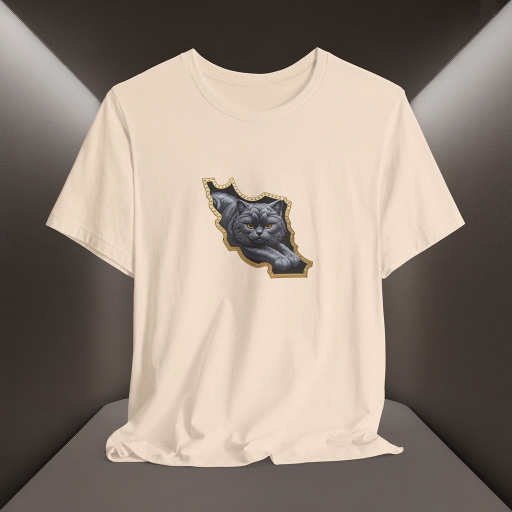 Persian Cat in a Persian Map Graphic design- unisex T-shirt- Premium quality