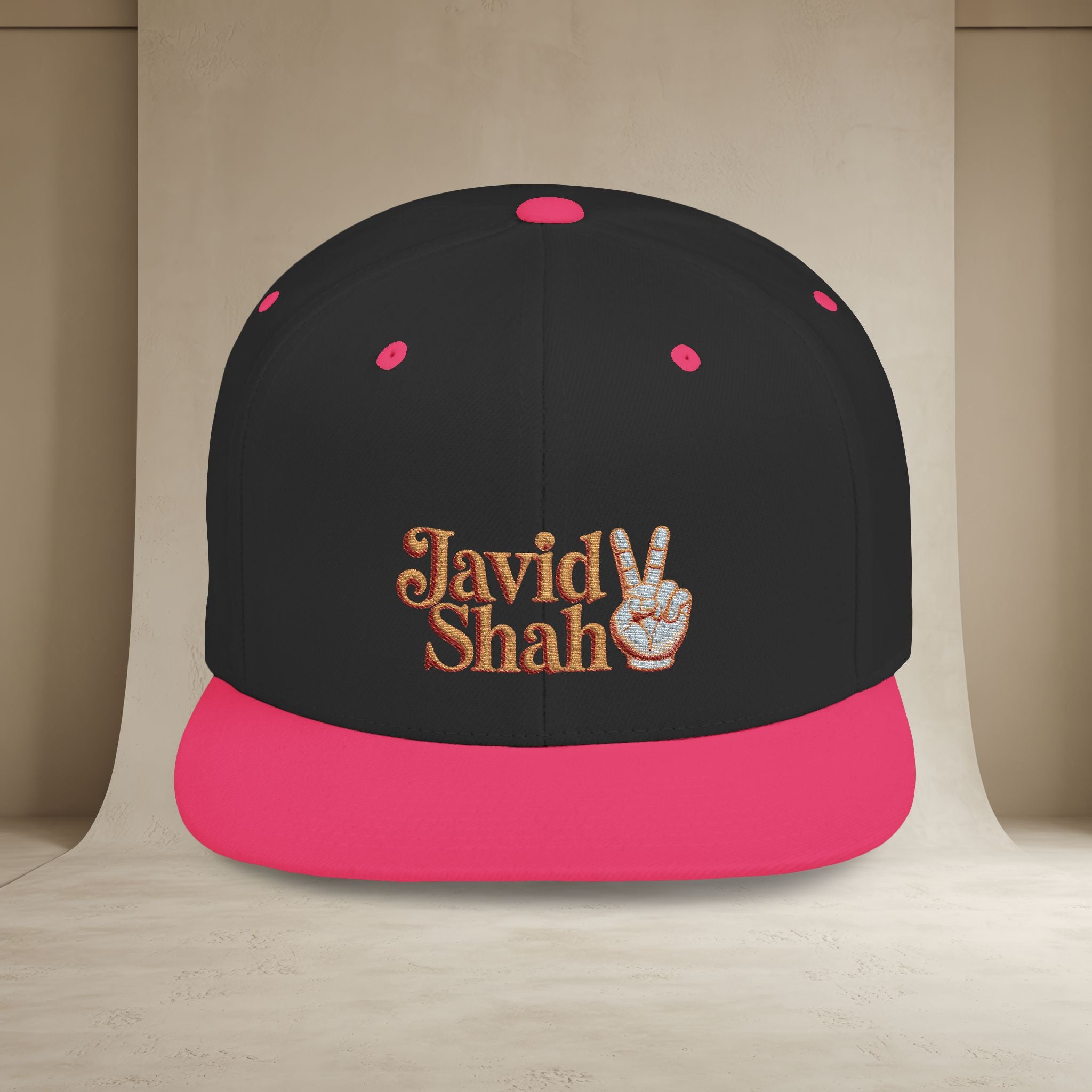 Javid Shah Embroidered Snapback Hat — (GoldoOzi)