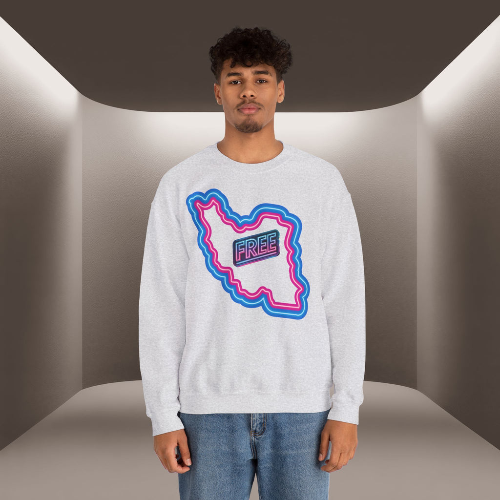 Free Iran Sweatshirt — Neon design - Premium Quality