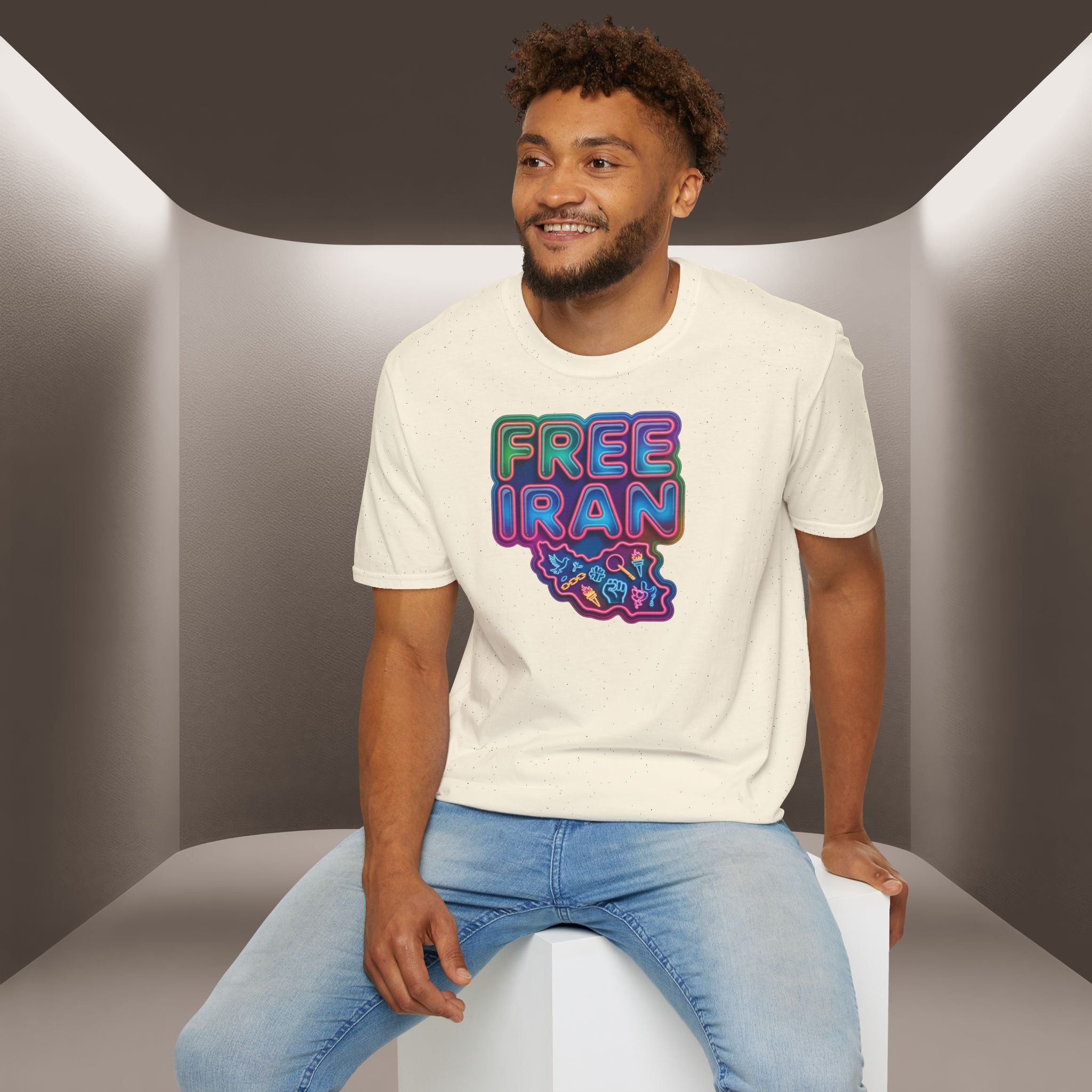 Free Iran T-Shirt — Neon Style, Premium Quality