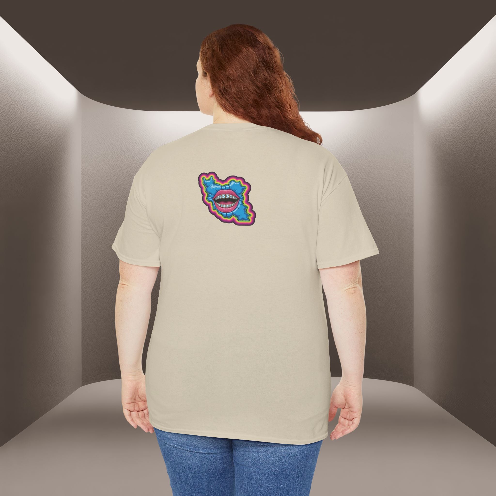 Neon Skull in Iran's map shape T-Shirt — Premium Quality