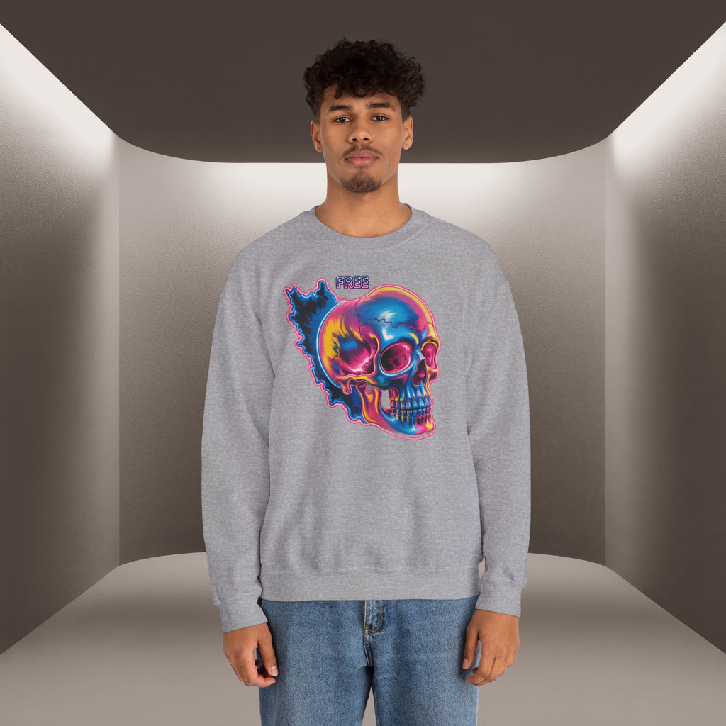 Skull in Iran's map shape Sweatshirt-Unisex, Premium Quality