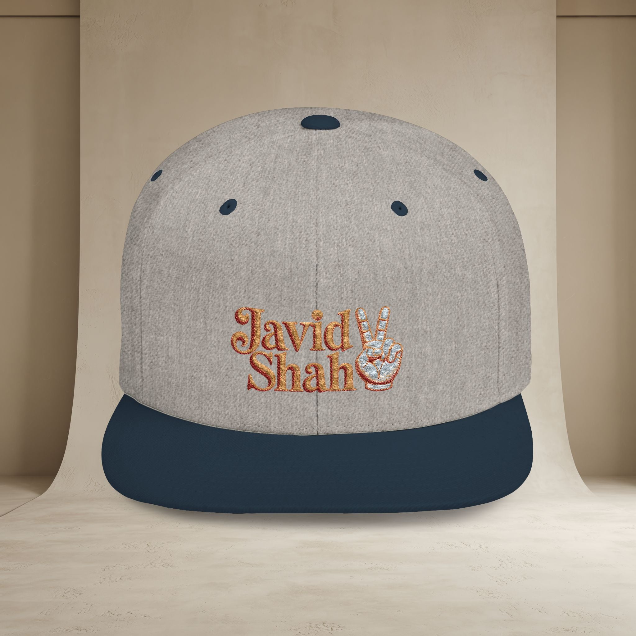 Javid Shah Embroidered Snapback Hat — (GoldoOzi)