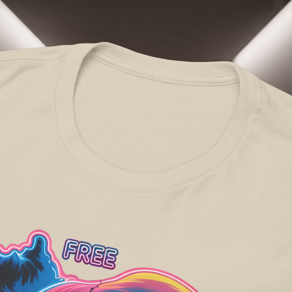 Neon Skull in Iran's map shape T-Shirt — Premium Quality