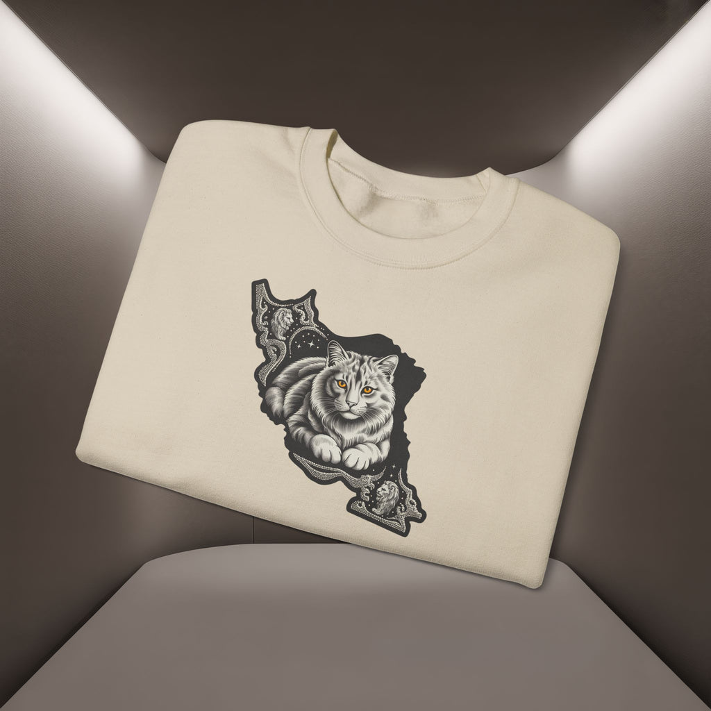 Persian Cat in a Persian Map design- unisex sweatshirt- Premium quality